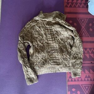 Cable Knit Brown Sweater